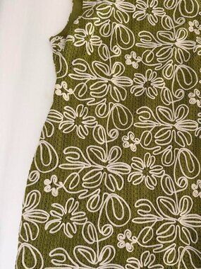 Green floral mini dress